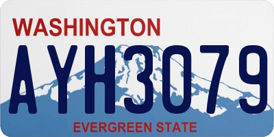 WA license plate AYH3079