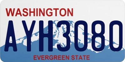 WA license plate AYH3080