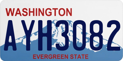 WA license plate AYH3082