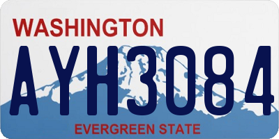 WA license plate AYH3084