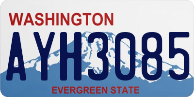 WA license plate AYH3085