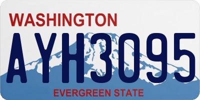 WA license plate AYH3095