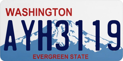 WA license plate AYH3119