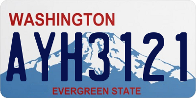 WA license plate AYH3121