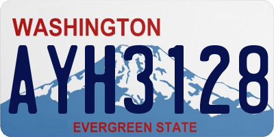 WA license plate AYH3128