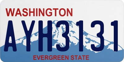 WA license plate AYH3131