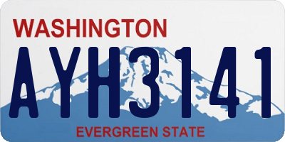 WA license plate AYH3141
