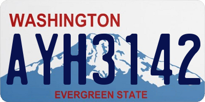 WA license plate AYH3142