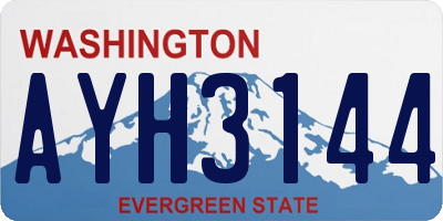 WA license plate AYH3144