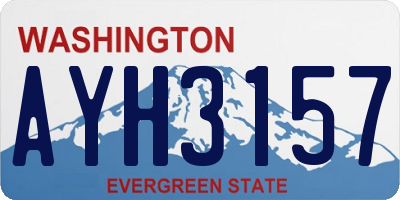 WA license plate AYH3157