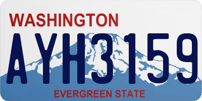 WA license plate AYH3159