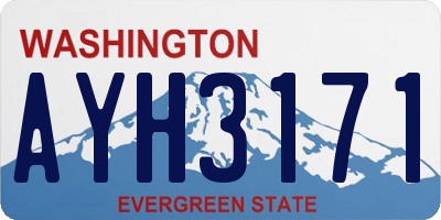WA license plate AYH3171