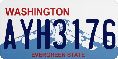 WA license plate AYH3176