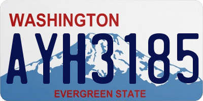 WA license plate AYH3185