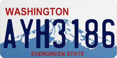 WA license plate AYH3186