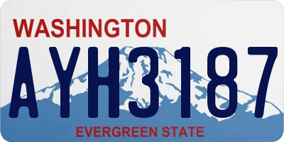 WA license plate AYH3187