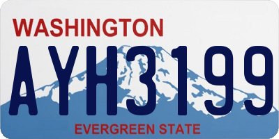 WA license plate AYH3199