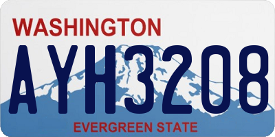 WA license plate AYH3208
