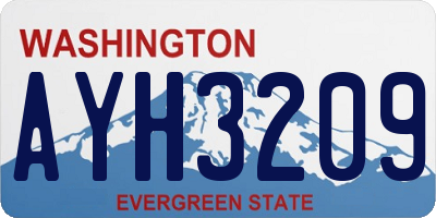 WA license plate AYH3209