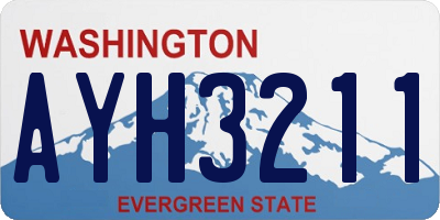 WA license plate AYH3211
