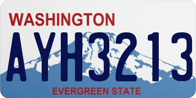 WA license plate AYH3213