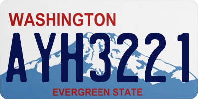 WA license plate AYH3221