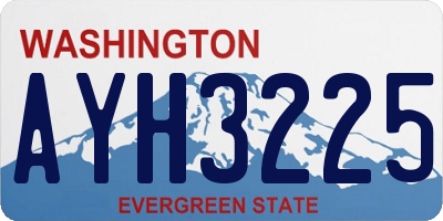 WA license plate AYH3225