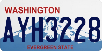 WA license plate AYH3228
