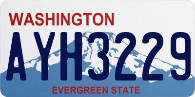 WA license plate AYH3229