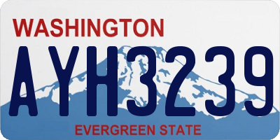 WA license plate AYH3239