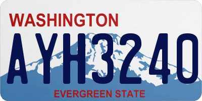 WA license plate AYH3240