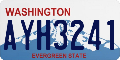 WA license plate AYH3241