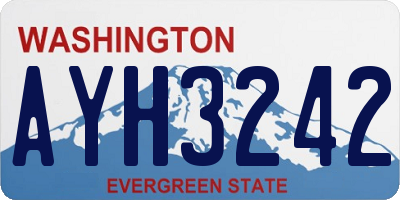 WA license plate AYH3242