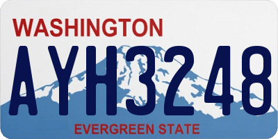 WA license plate AYH3248