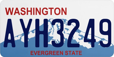 WA license plate AYH3249