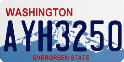 WA license plate AYH3250
