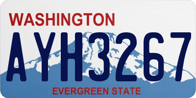 WA license plate AYH3267
