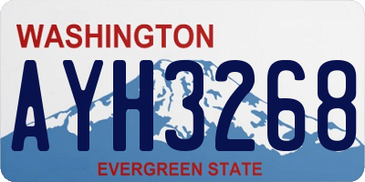 WA license plate AYH3268