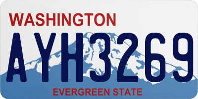 WA license plate AYH3269