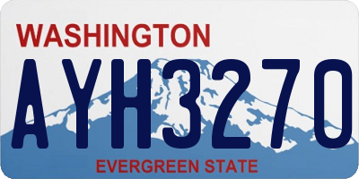 WA license plate AYH3270