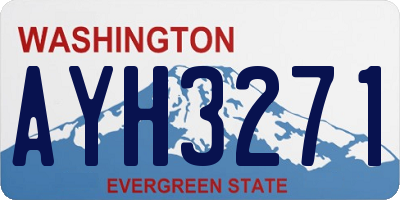 WA license plate AYH3271