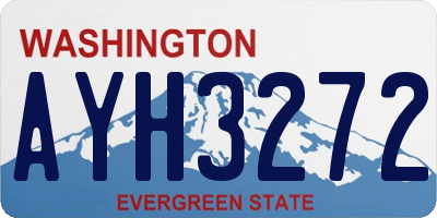 WA license plate AYH3272