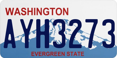 WA license plate AYH3273