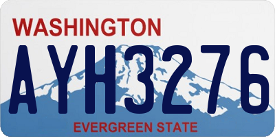 WA license plate AYH3276
