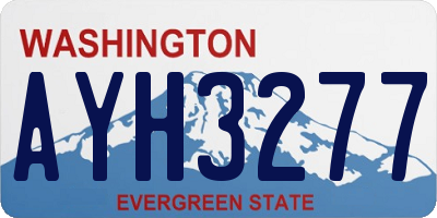 WA license plate AYH3277