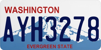 WA license plate AYH3278