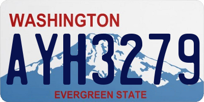 WA license plate AYH3279