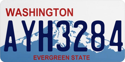 WA license plate AYH3284