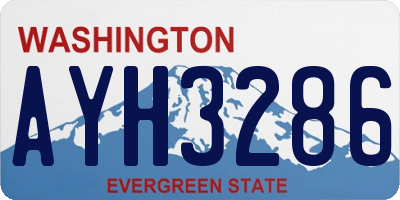 WA license plate AYH3286