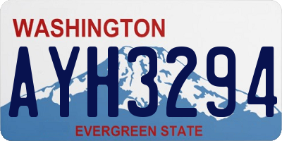 WA license plate AYH3294